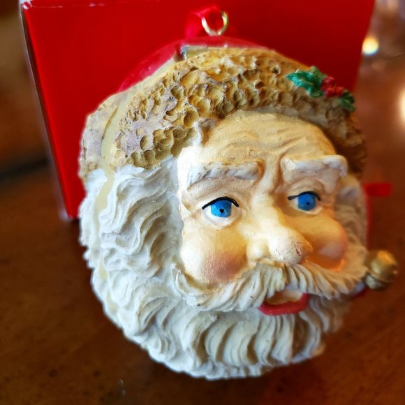 SANTA CLAUSE Hinged Ring Gift Box Ornament 1994 International Christmas - Picture 7 of 12